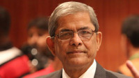 Mirza Fakhrul returns home from London